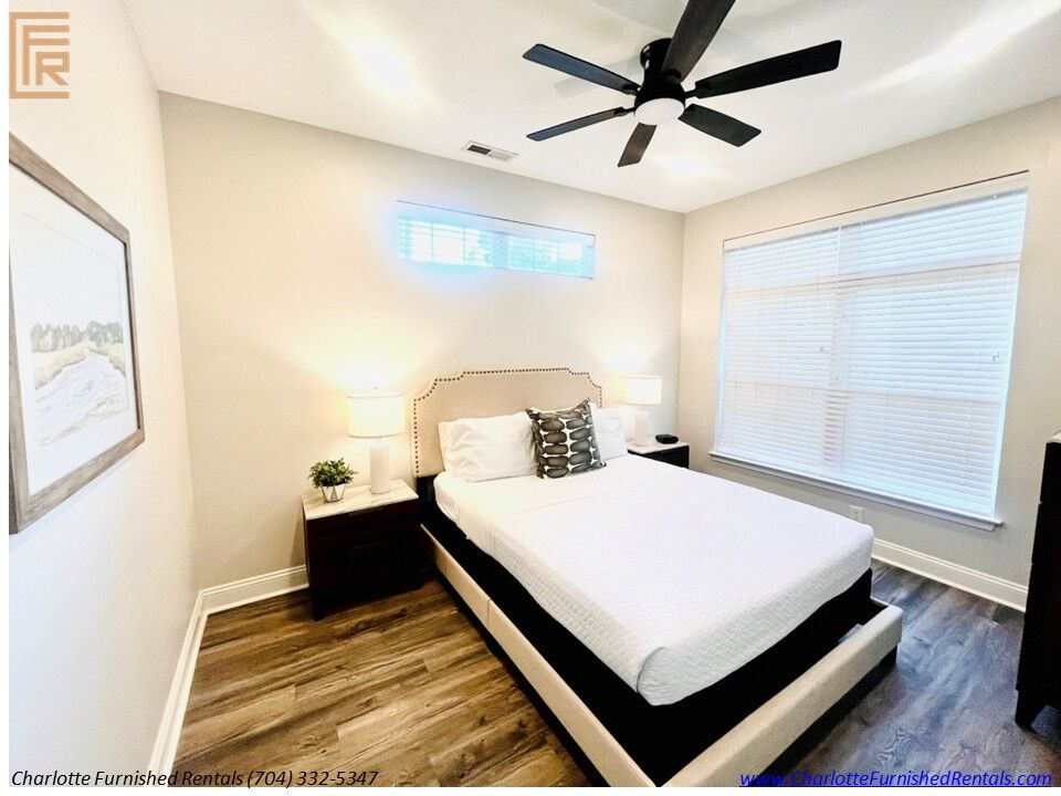 Furnished Bedroom Midtown Charlotte Condo Furnished bedroom in Midtown Charlotte condo