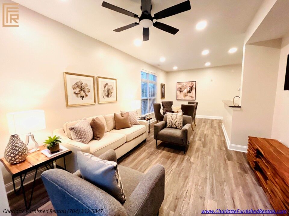 Open Living Room Furnished Apartment Dilworth Open living room in furnished apartment near Dilworth Charlotte