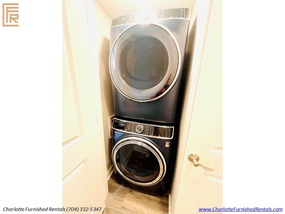 In-Unit Laundry Extended Stay Charlotte In-unit washer and dryer in Charlotte extended stay housing