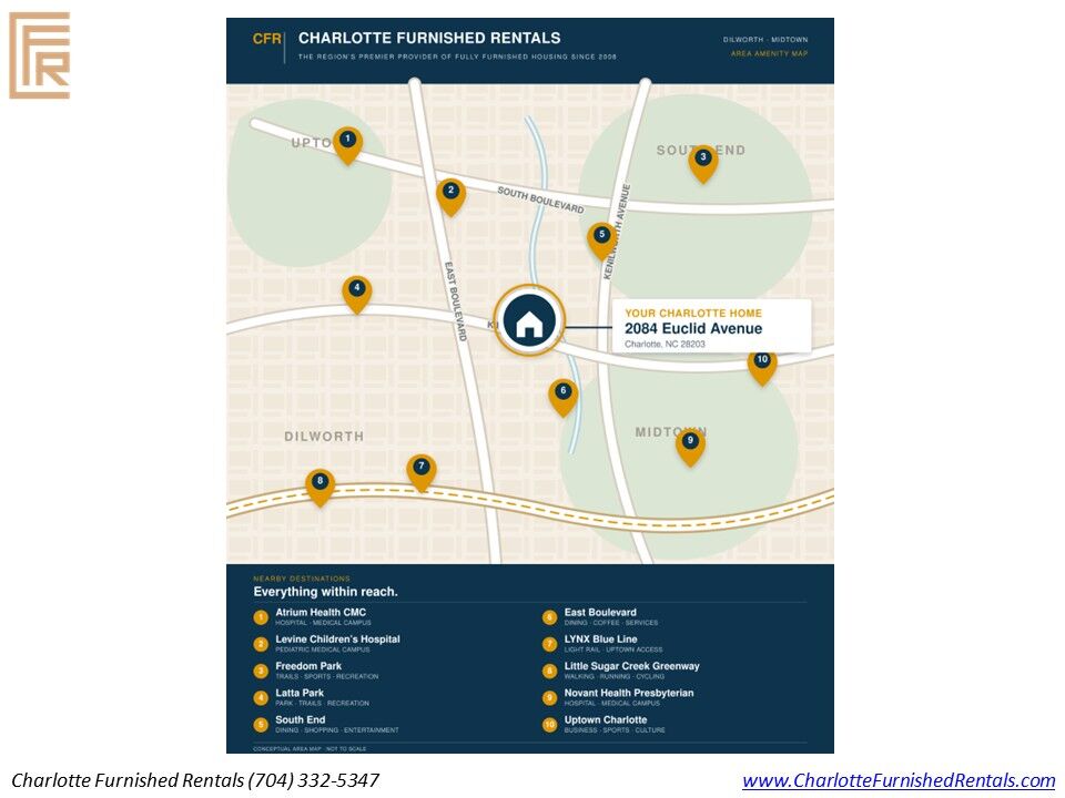 17-2084-euclid-avenue-dilworth-midtown-location-map Map showing 2084 Euclid Avenue near Dilworth South End Midtown and Uptown Charlotte