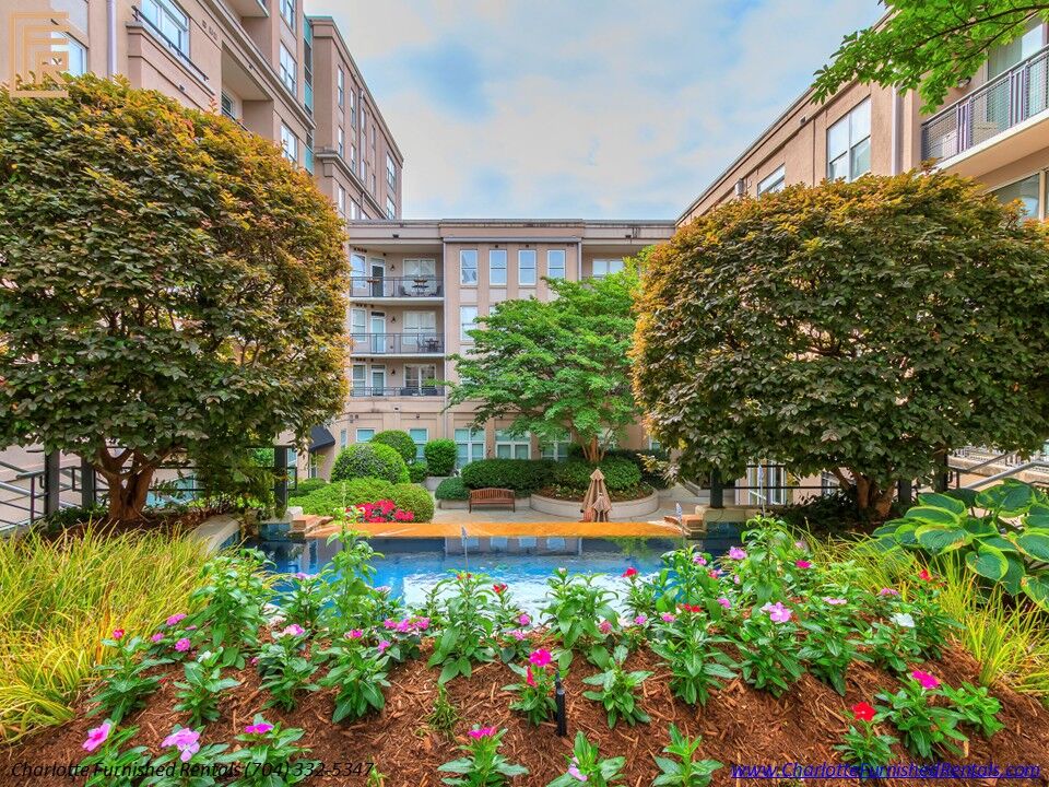 Community Courtyard Landscaped courtyard at 1315 East