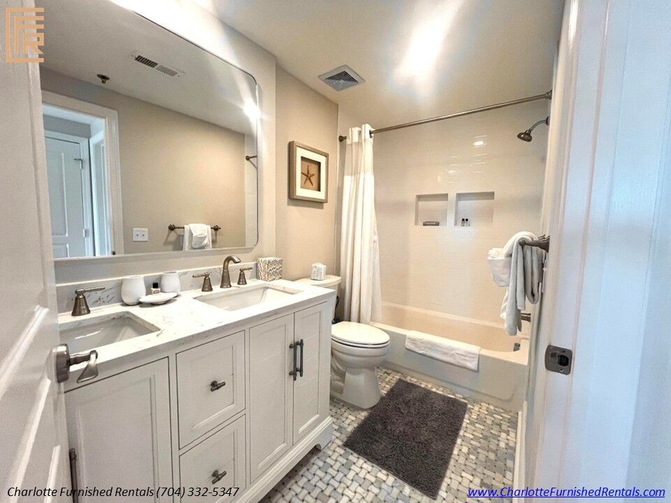 Bathroom Updated bathroom with double vanity