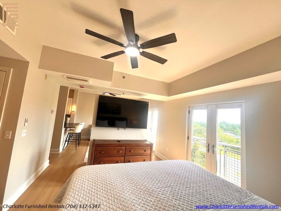 Bedroom View Bedroom overlooking living area
